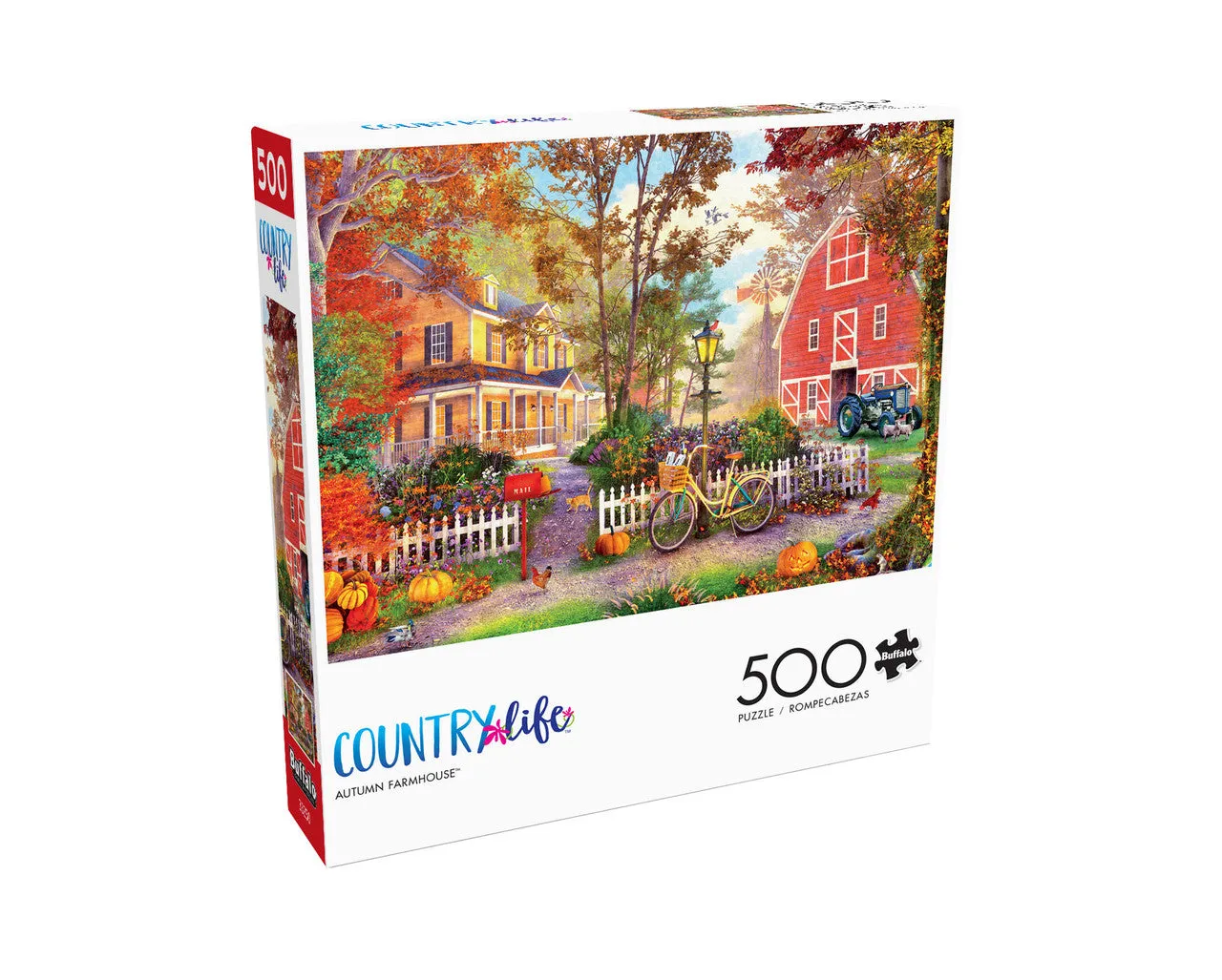 Buffalo Games Country Life Autumn Farmhouse puslespil 500 brikker efterår