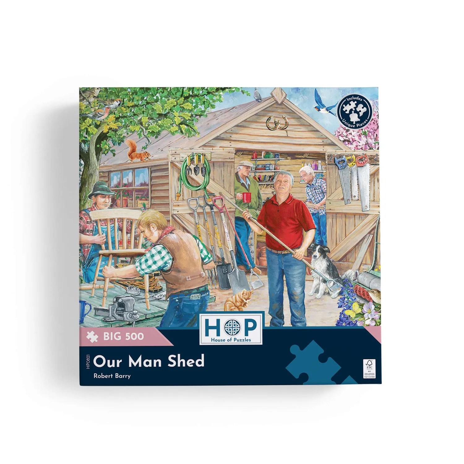 House of Puzzles BIG 500 Our Man Shed puslespil haveskur