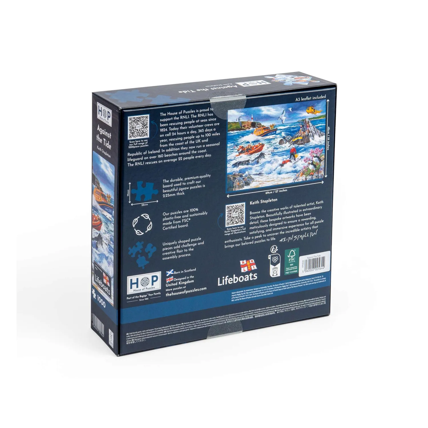 House of Puzzles Against The Tide puslespil 1000 brikker kyst