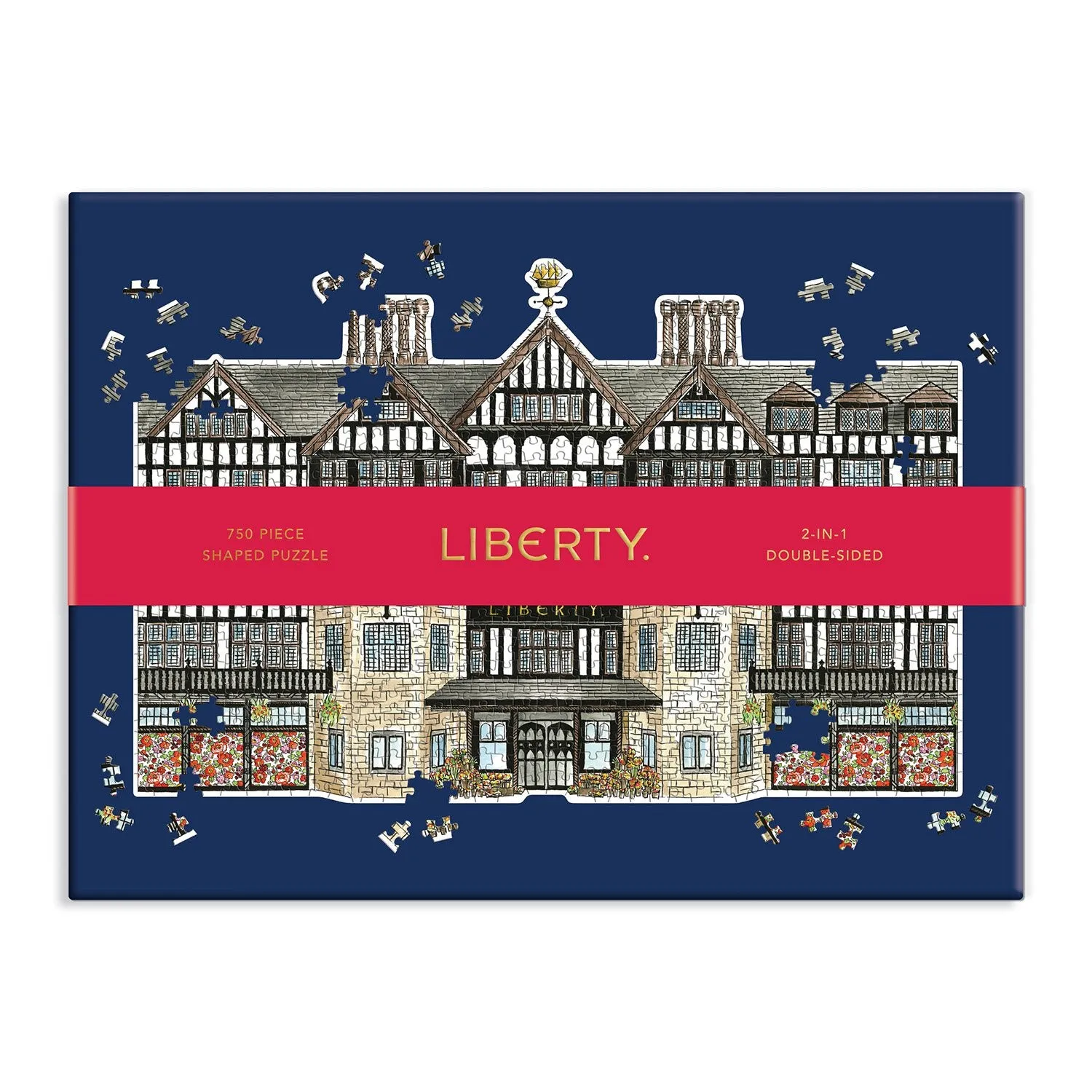 Galison Liberty London Tudor Building puslespil 750 brikker dobbeltsidet