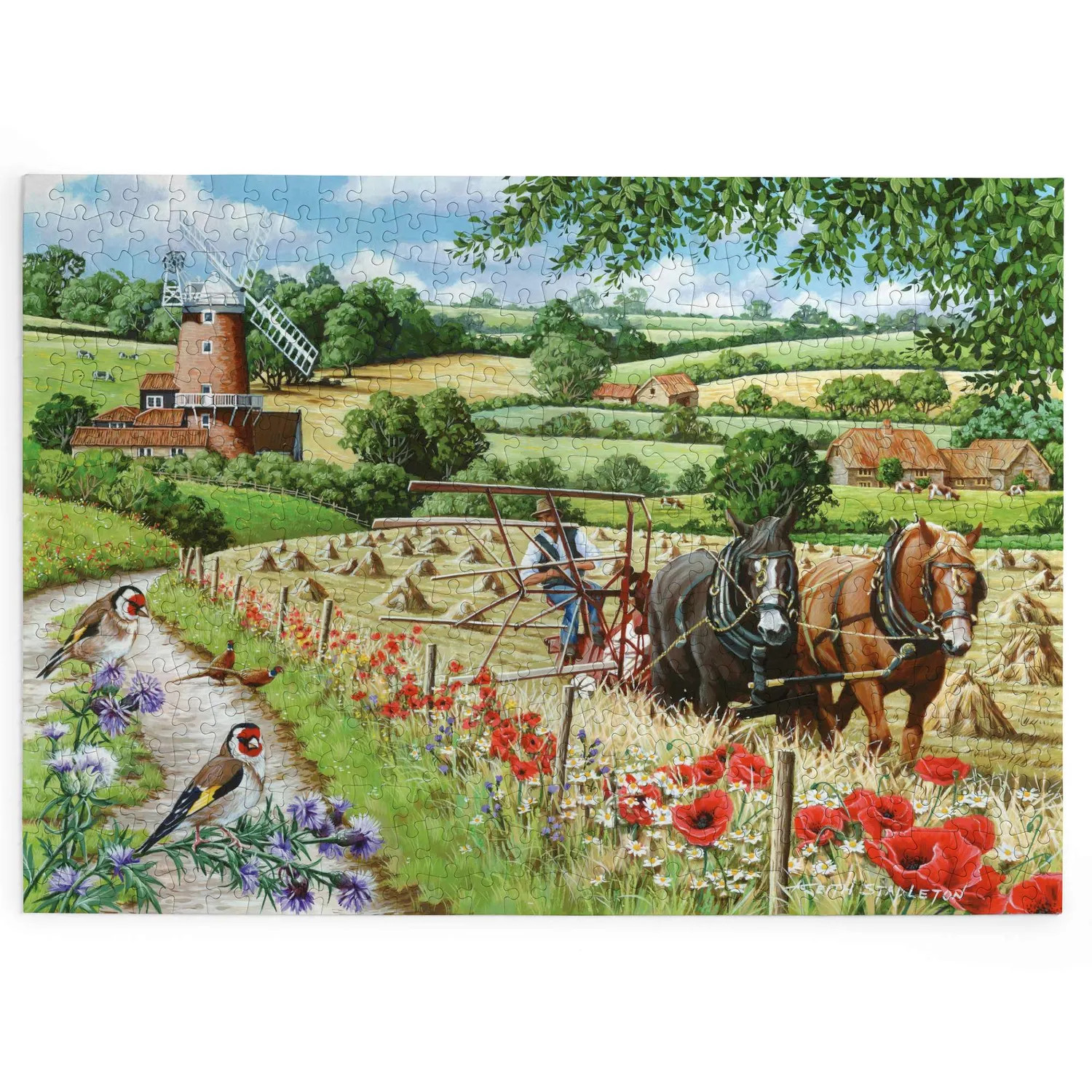 House of Puzzles Windmill Lane puslespil BIG 500 bondegård