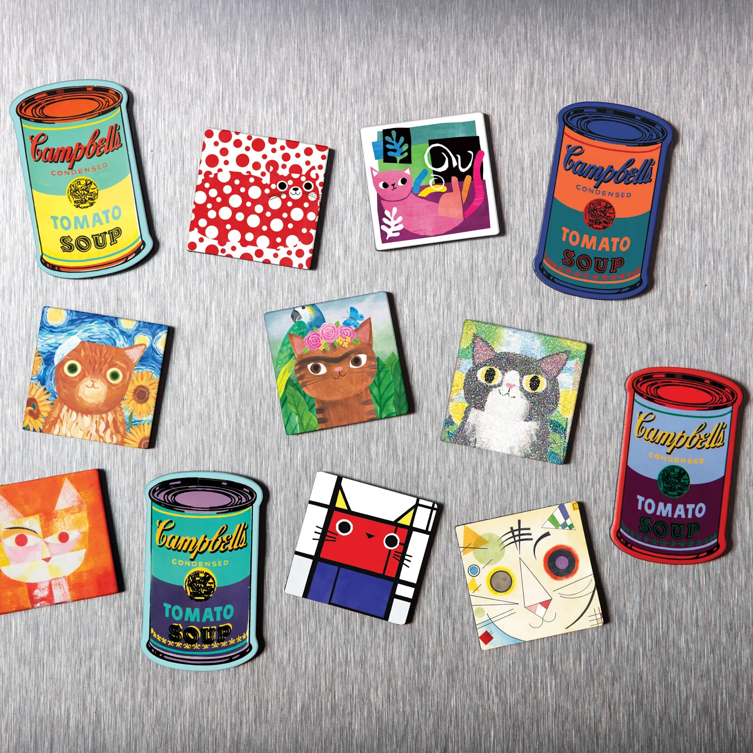 Galison Andy Warhol Soup Can magneter 9 stk kunst