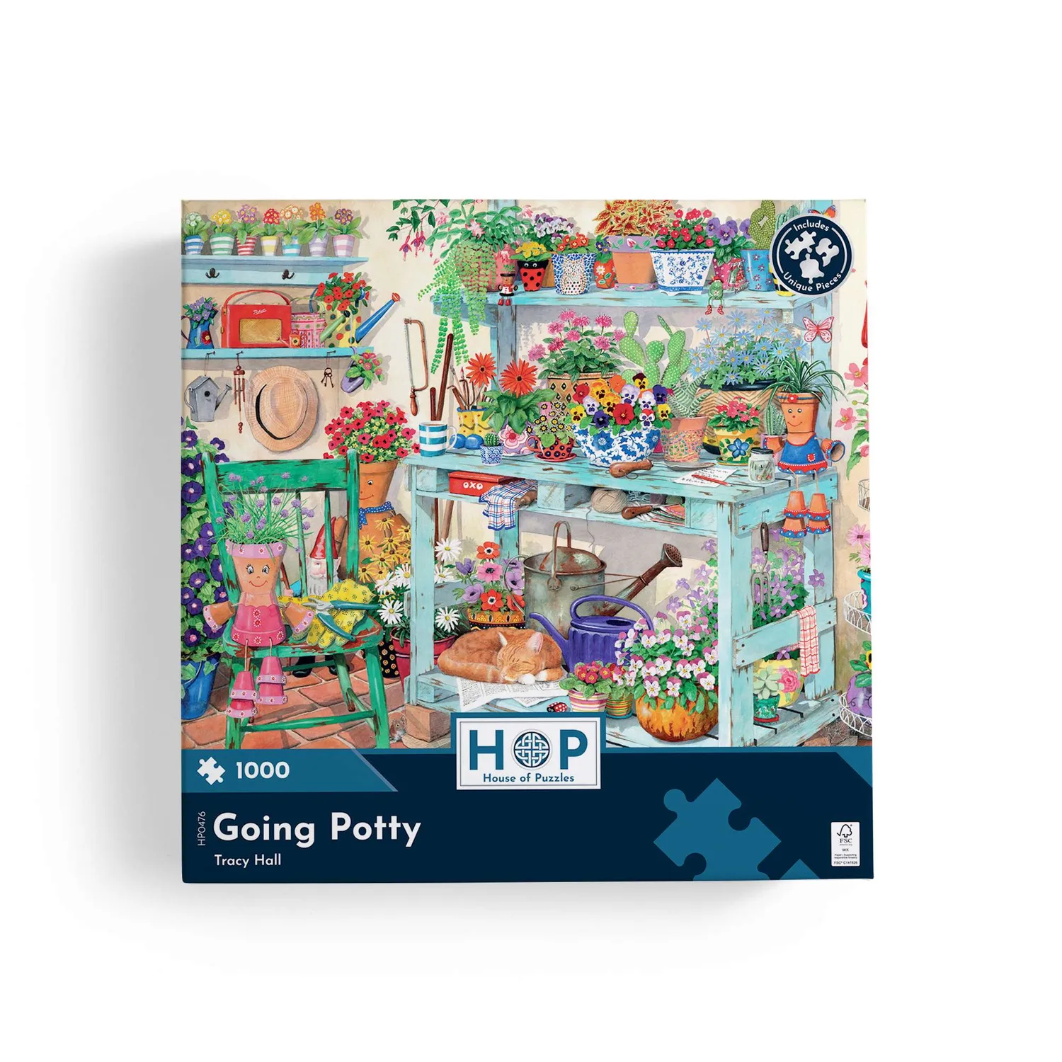 House of Puzzles Going Potty puslespil 1000 brikker havemotiv