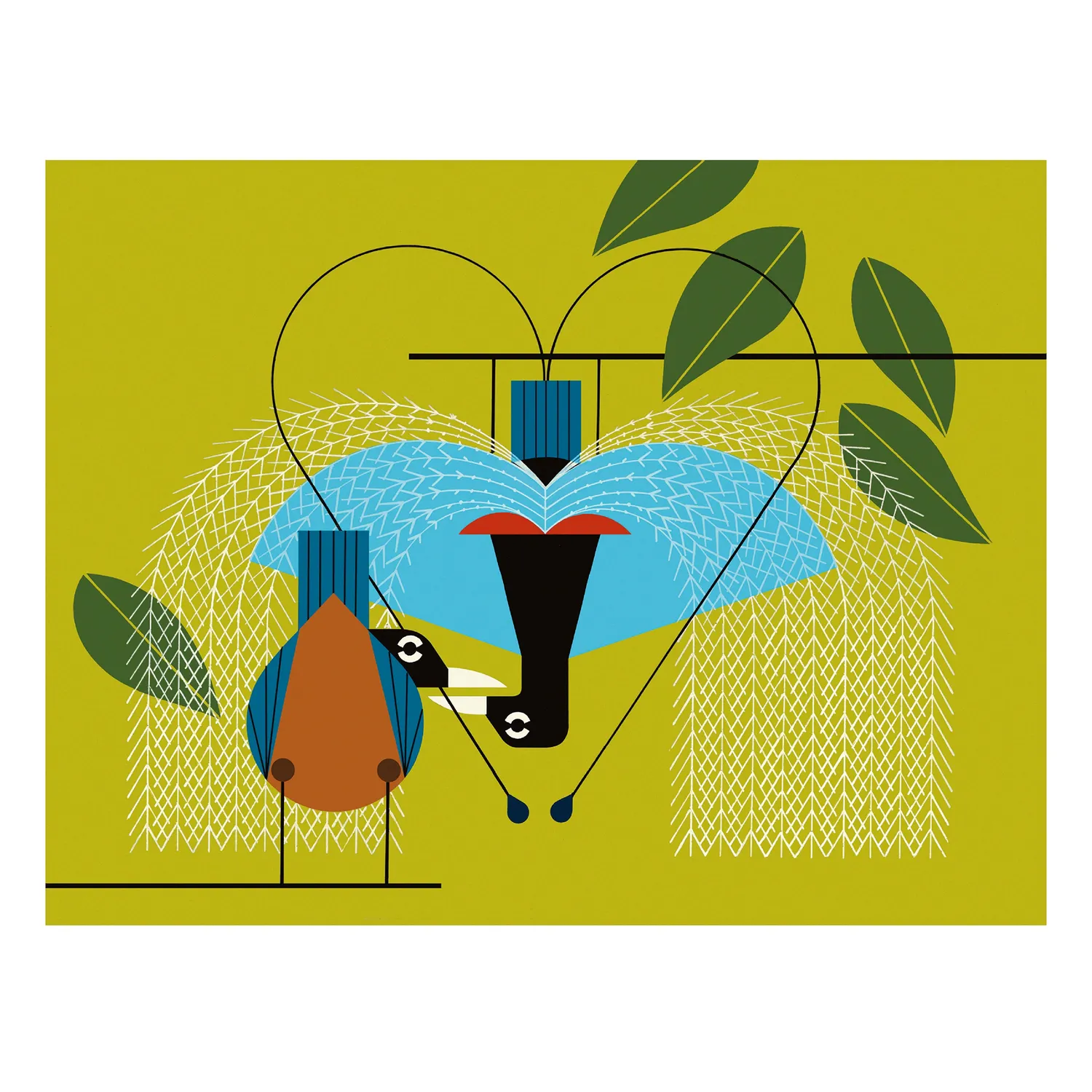 Pomegranate Charley Harper 2027 vægkalender fugle
