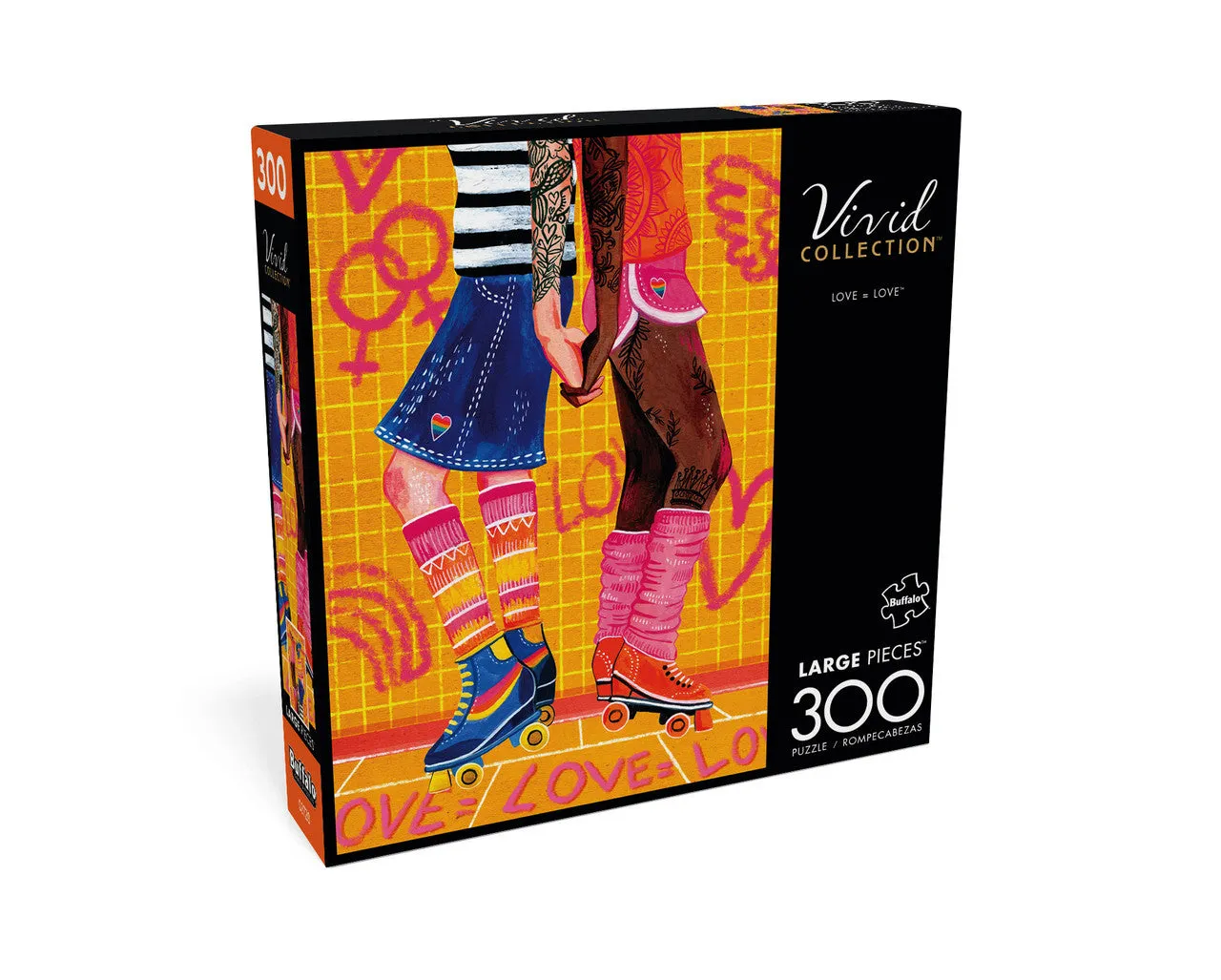 Buffalo Games Vivid Love = Love puslespil 300 store brikker rulleskøjter