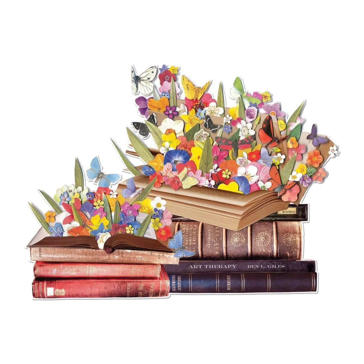 Galison Blooming Books puslespil 750 brikker blomster formet