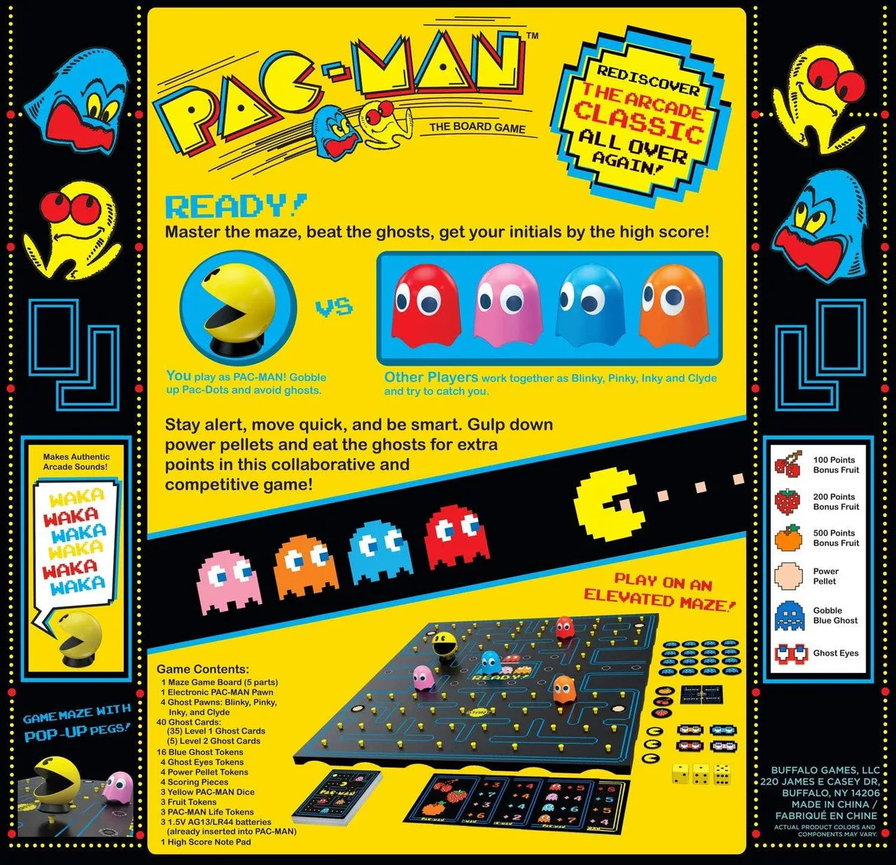 Buffalo Games Pac-Man brætspil 2-5 spillere med lyd