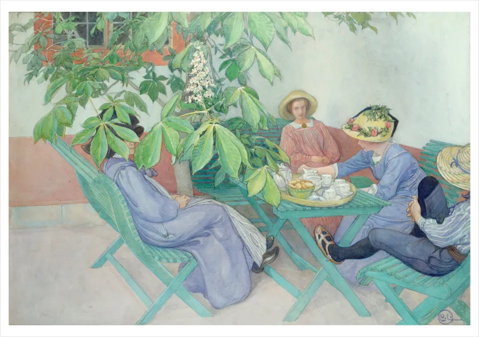 Pomegranate Carl Larsson Under the Chestnut Tree kort enkelt kunst