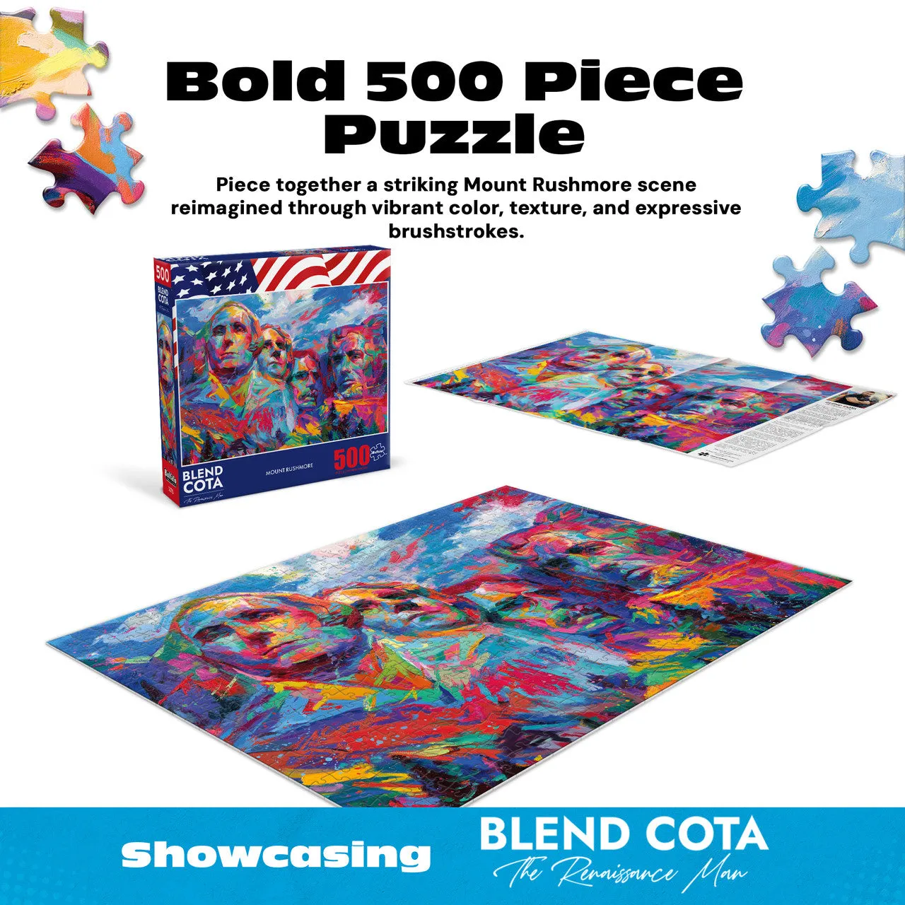 Buffalo Games Americana Mount Rushmore puslespil 500 brikker