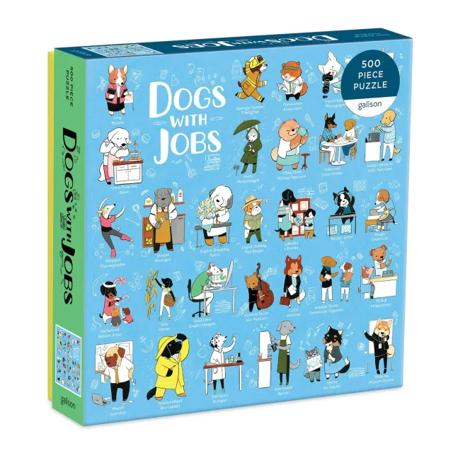 Galison Dogs With Jobs puslespil 500 brikker hunde