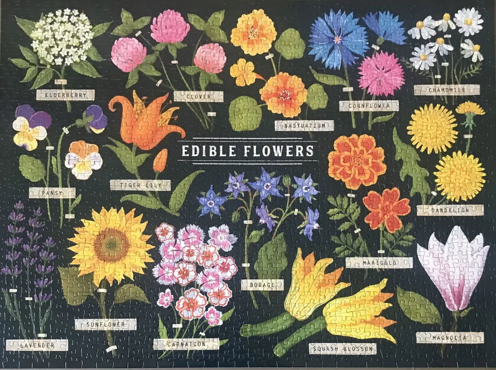 Galison Edible Flowers puslespil 1000 brikker blomster