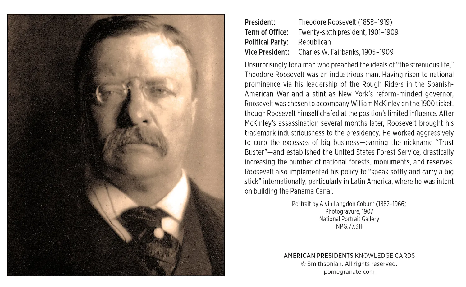 Pomegranate American Presidents videnskort 48 kort historie