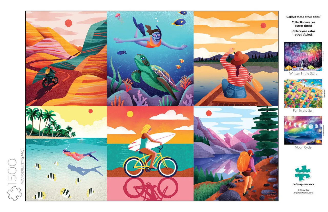 Buffalo Games Wanderlust puslespil 1500 brikker rejse