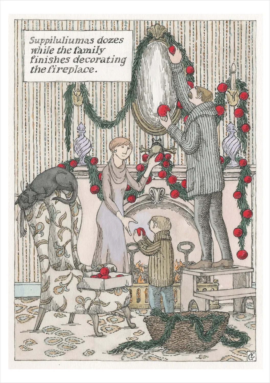 Pomegranate Edward Gorey julekort 20 stk humor