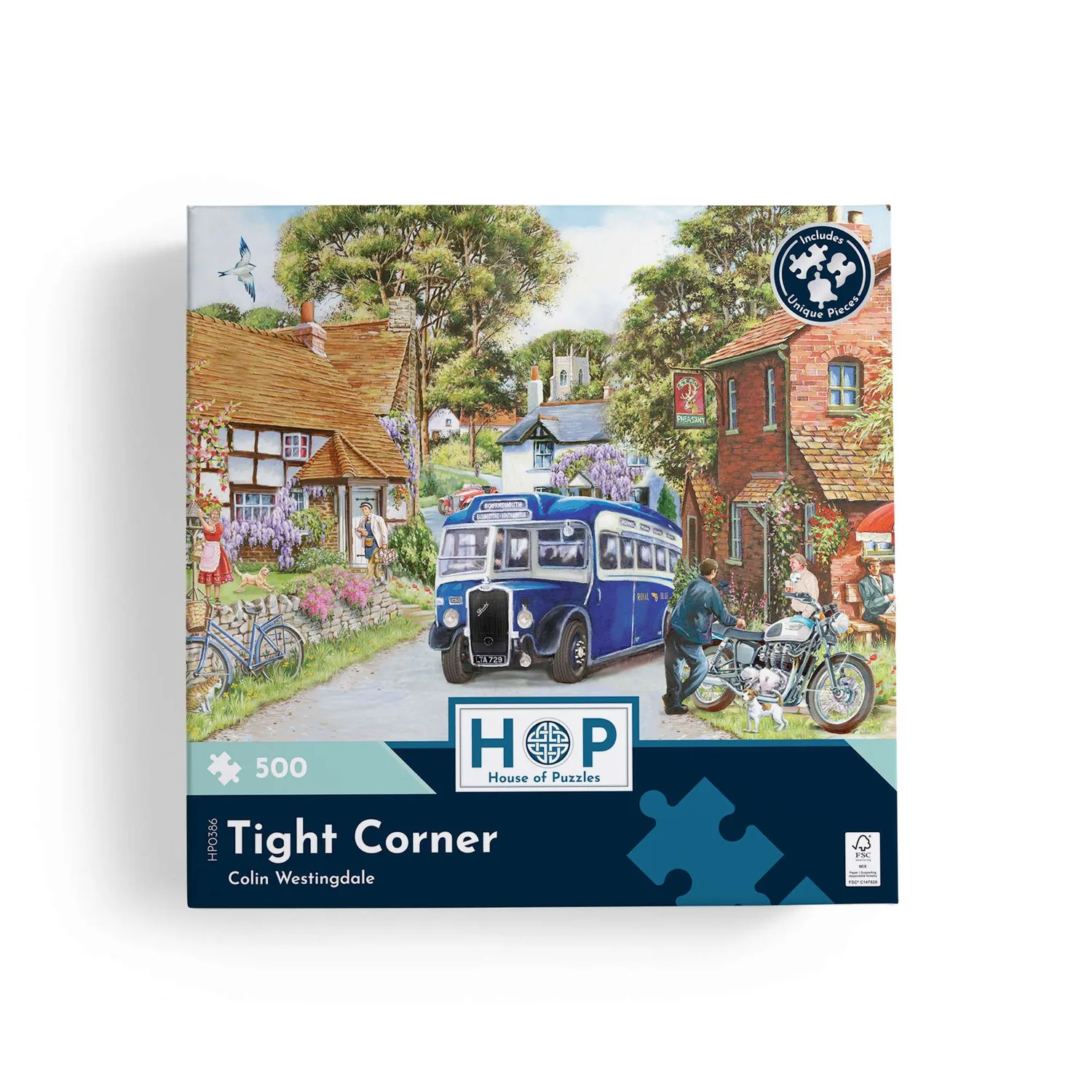 House of Puzzles Tight Corner puslespil 500 brikker illustration