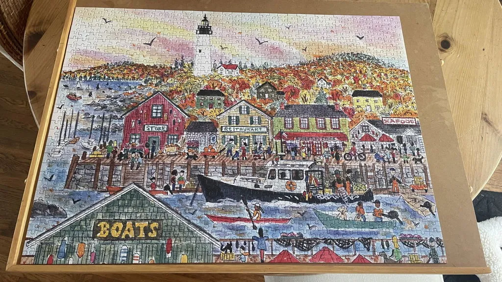 Good Puzzle Co. Autumn by the Sea puslespil 1000 efterår