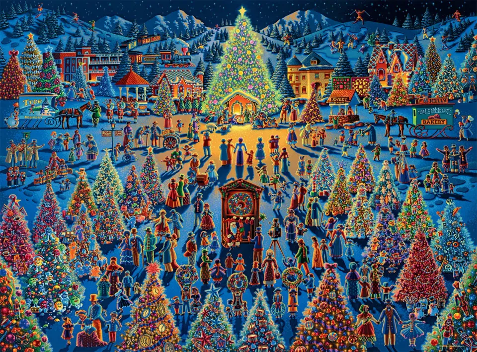 Buffalo Games Eric Dowdle Festival of Trees puslespil 1000 brikker jul