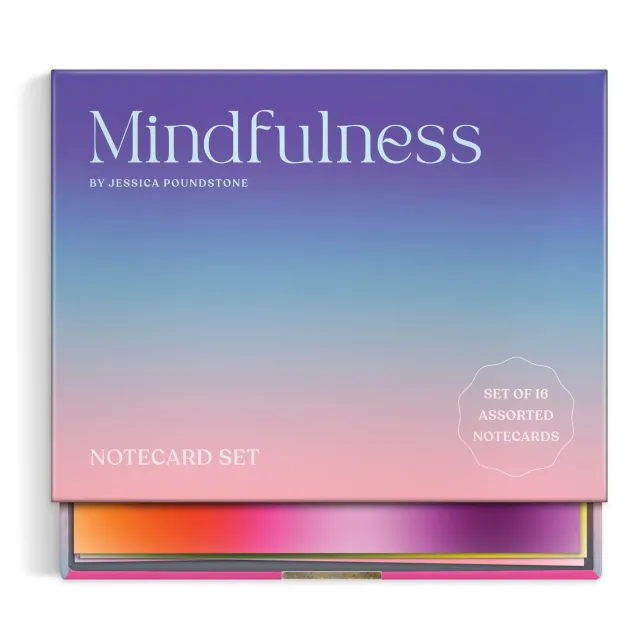 Galison Jessica Poundstone Mindfulness kort sæt 16 stk farve
