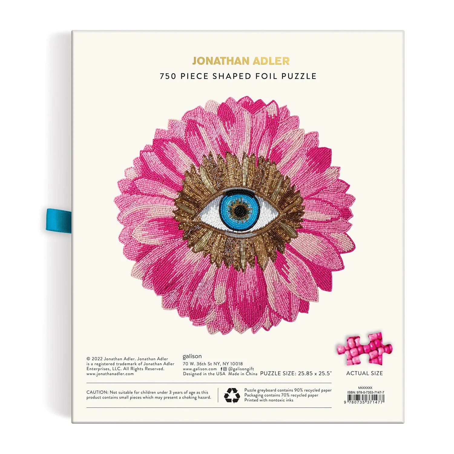 Galison Jonathan Adler Petals puslespil 750 brikker formet