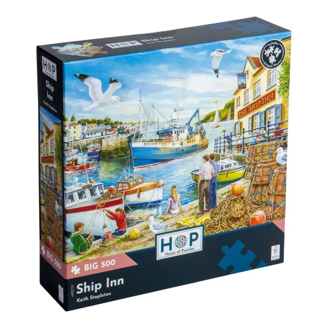 House of Puzzles BIG Ship Inn puslespil 500 brikker kyst