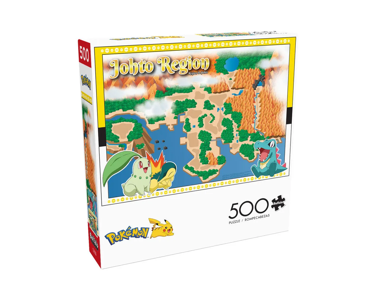 Buffalo Games Pokemon Johto Region puslespil 500 brikker kortmotiv