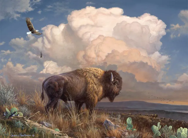Buffalo Games Majestic Bison 1000 brikker puslespil dyr