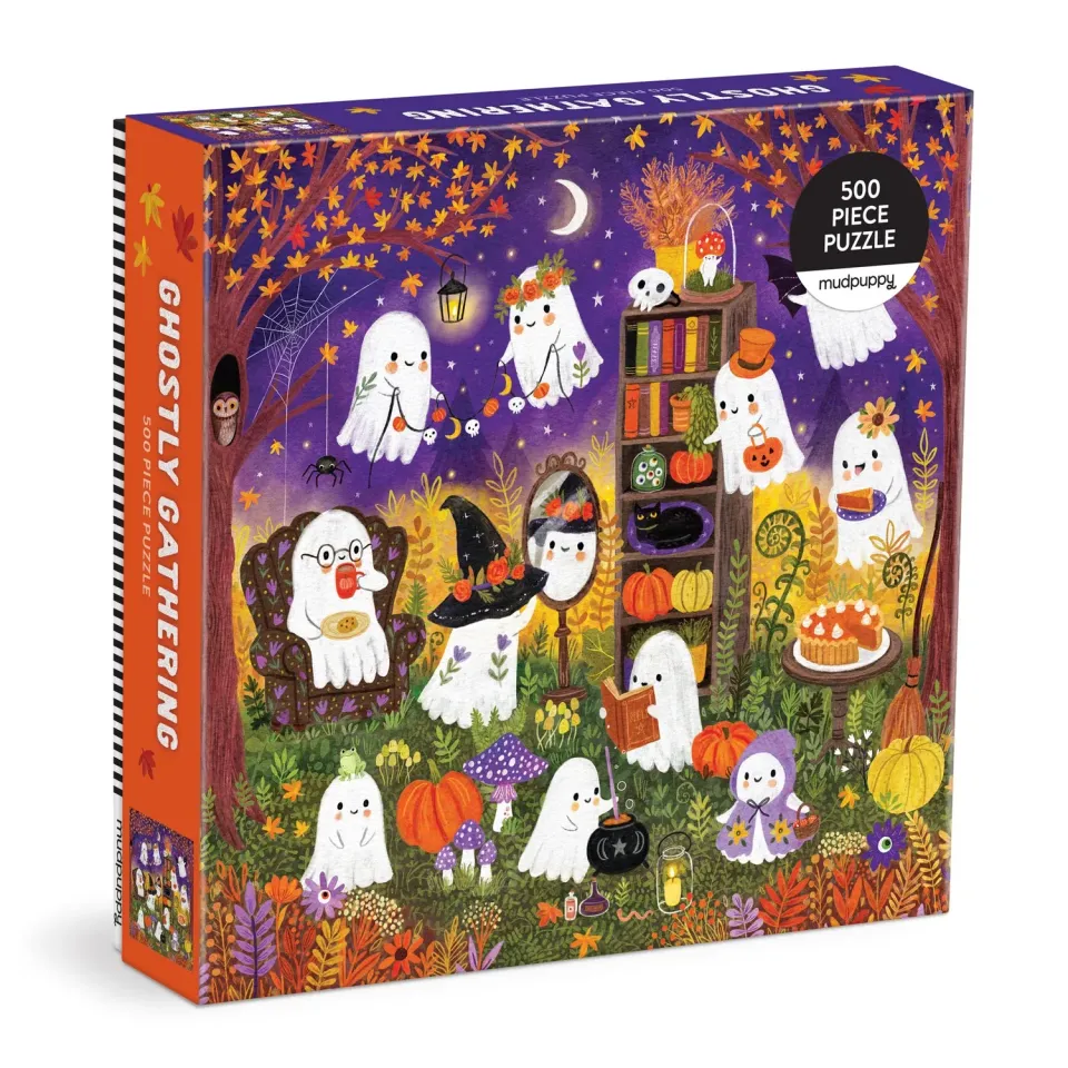 Mudpuppy Ghostly Gathering puslespil 500 brikker halloween