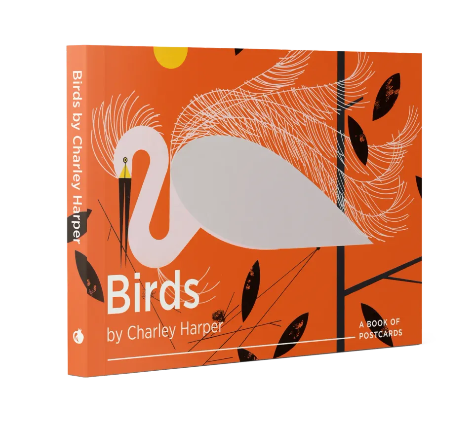 Pomegranate Birds by Charley Harper postkortbog 30 stk fugle