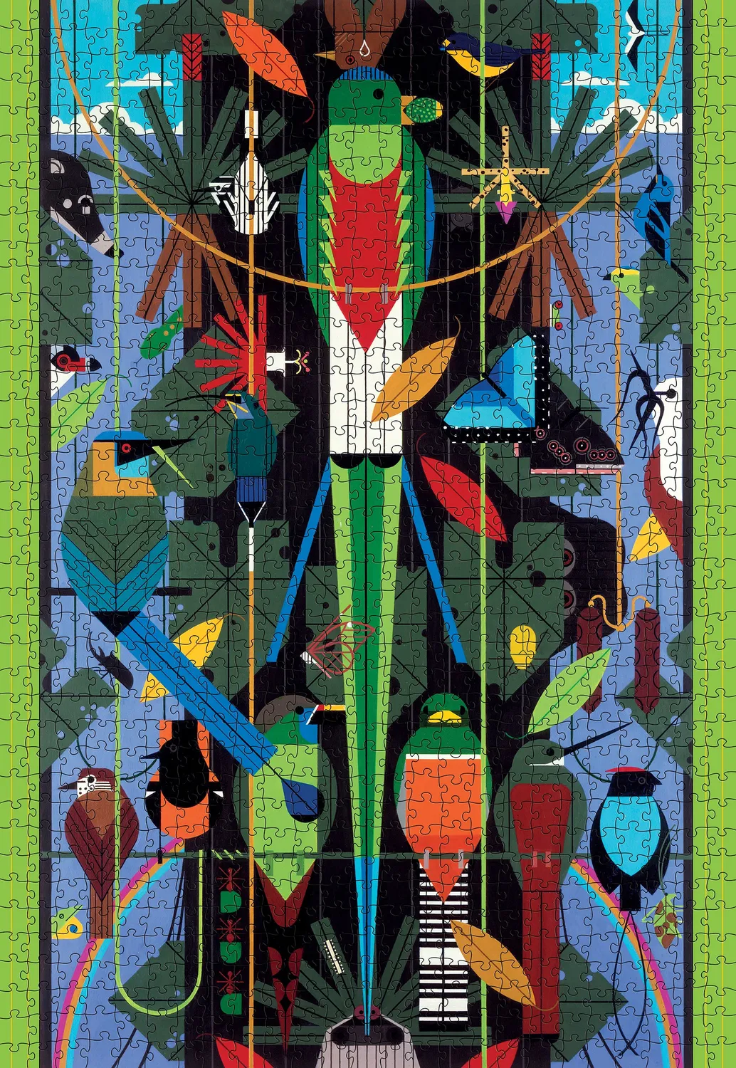 Pomegranate Charley Harper Monteverde puslespil 1000 brikker