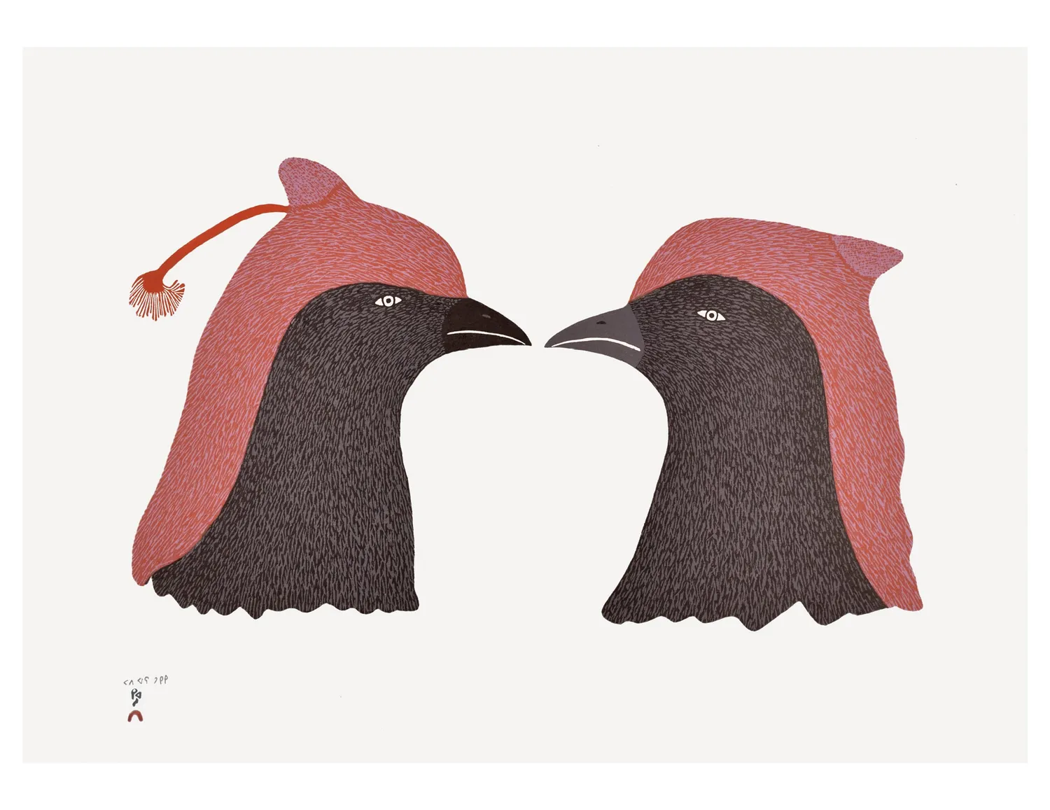 Pomegranate Inuit Art Kinngait Keepsake kortsæt fugle