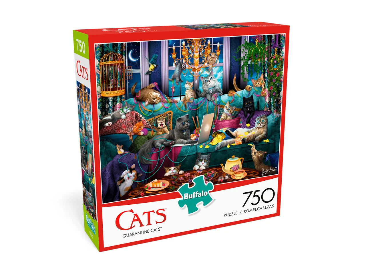 Buffalo Games Cats Quarantine Cats puslespil 750 brikker katte