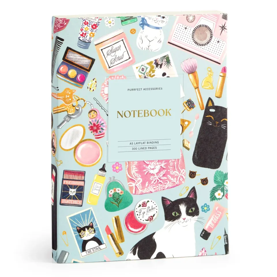 Galison Purrfect Accessories notesbog A5 300 sider kat