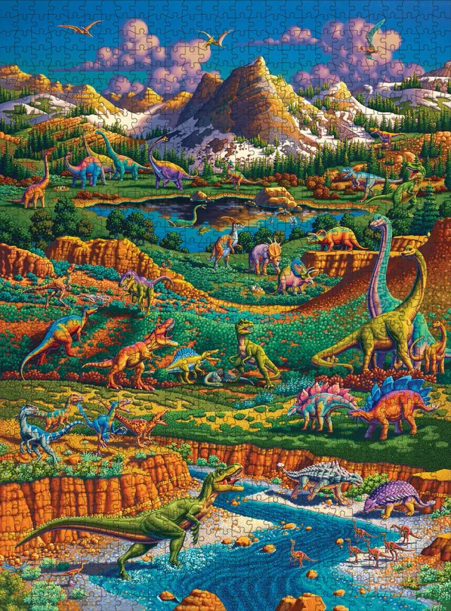 Buffalo Games Eric Dowdle Dinosaur Valley puslespil 1000 brikker dino