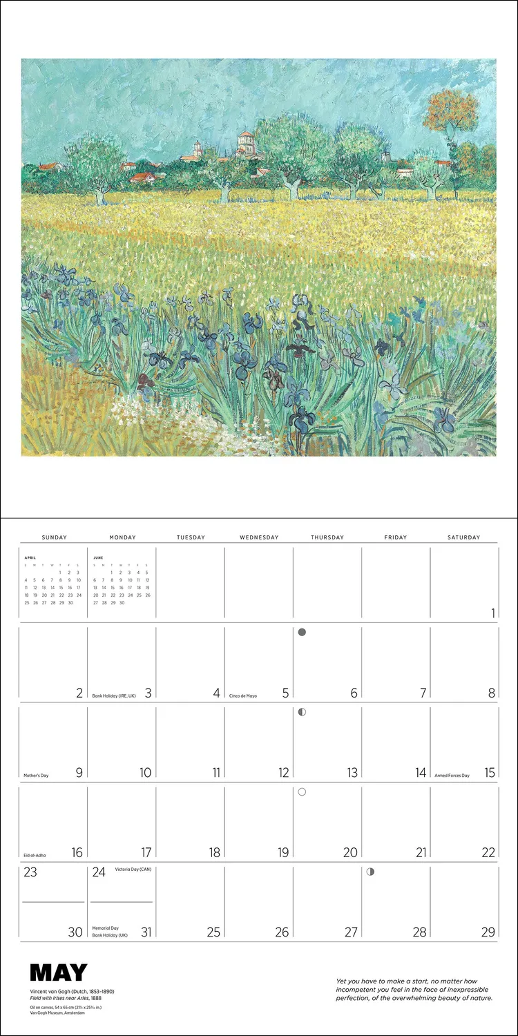 Pomegranate Vincent van Gogh 2027 vægkalender landskaber