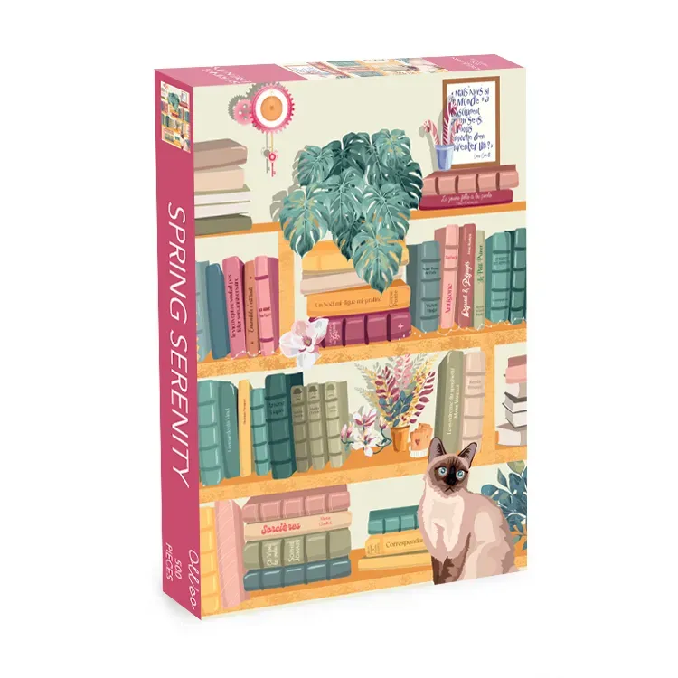 Olleo Spring Serenity puslespil 500 brikker bibliotek