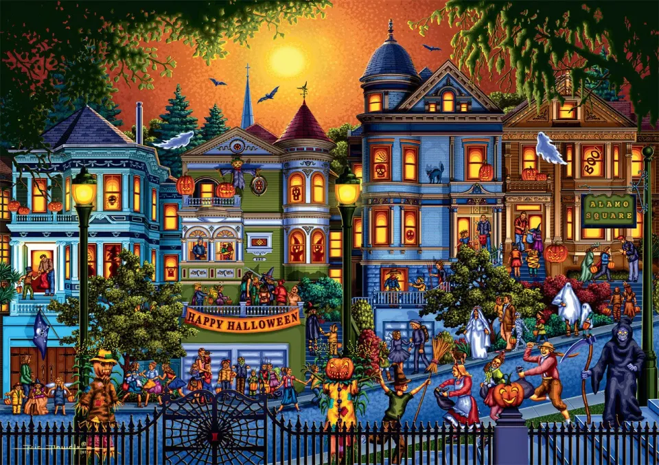 Buffalo Games Eric Dowdle Trick or Treat puslespil 300 brikker halloween