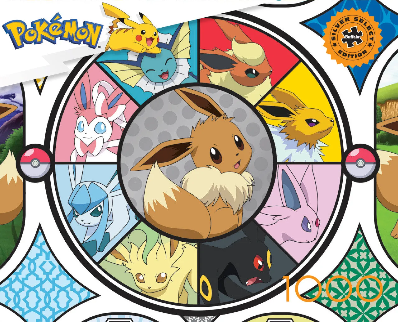 Buffalo Games Silver Select Pokémon Eevee puslespil 1000 brikker vinduer