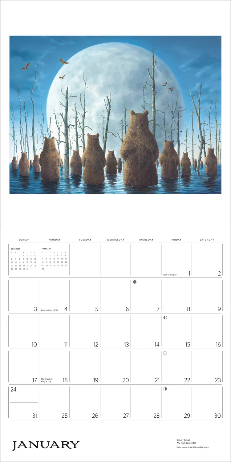 Pomegranate Spirit Robert Bissell vægkalender 2027 bjørne