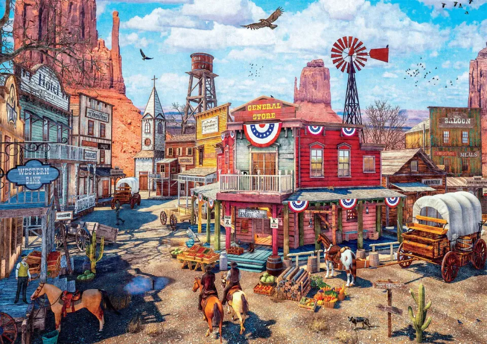 Buffalo Games Old Western Town puslespil 500 brikker
