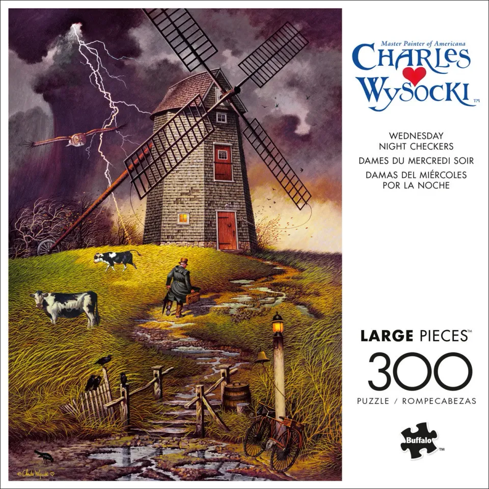 Buffalo Games Charles Wysocki Wednesday Night Checkers puslespil 300