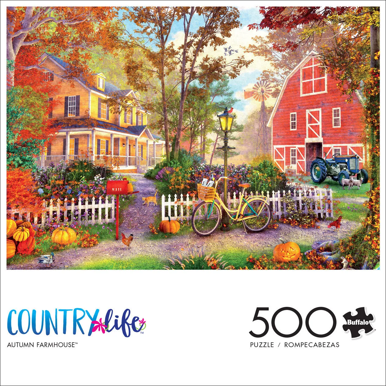 Buffalo Games Country Life Autumn Farmhouse puslespil 500 brikker efterår