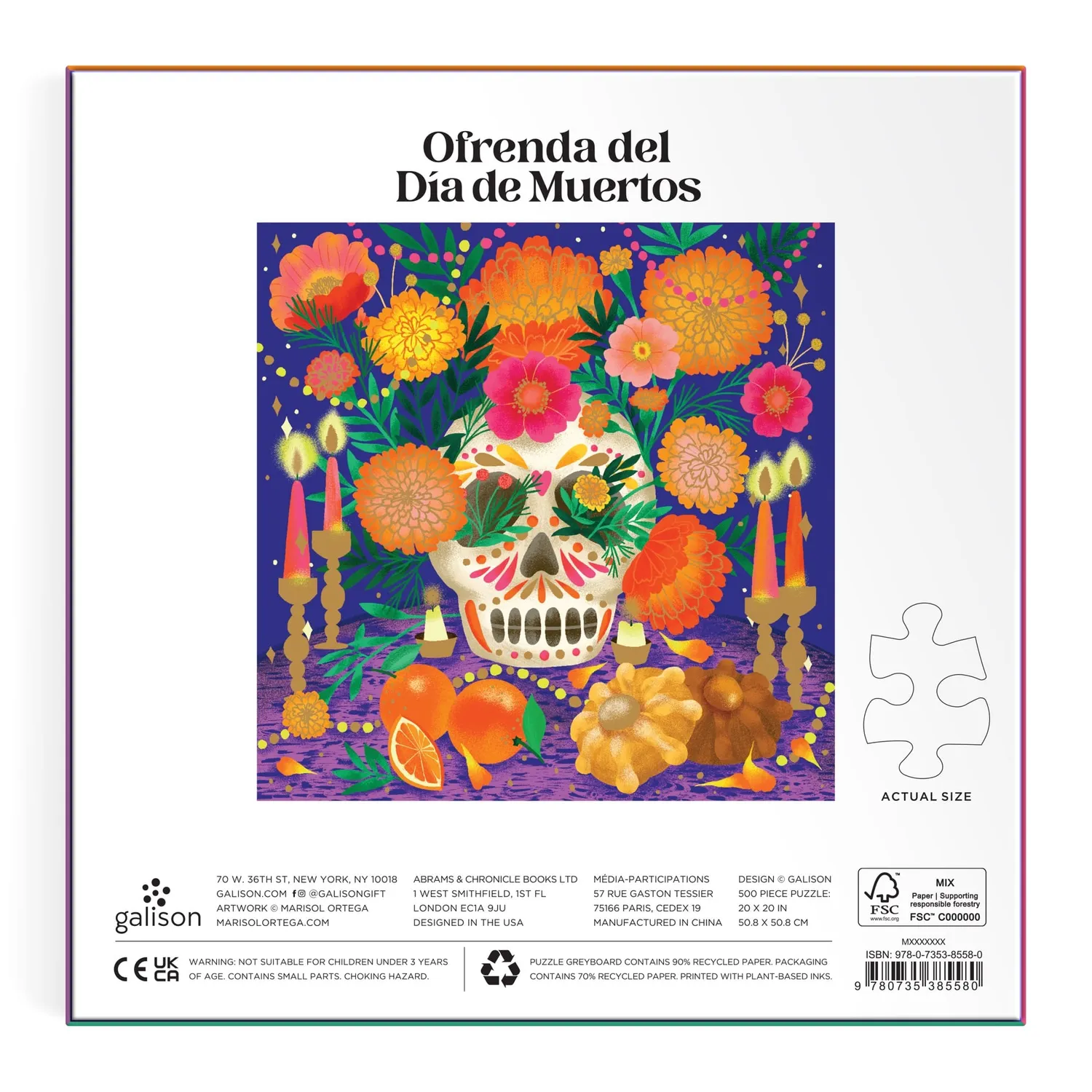 Galison Ofrenda del Día de Muertos 500 foliepuslespil