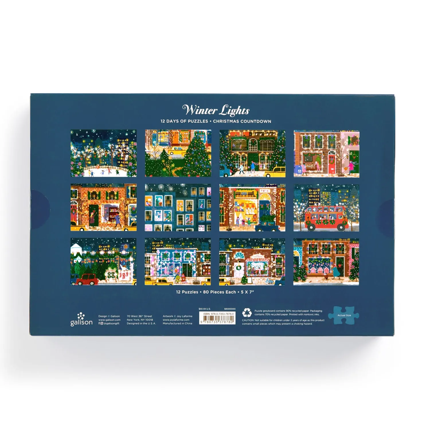 Good Puzzle Co. Laforme Winter Lights julekalender 12x80