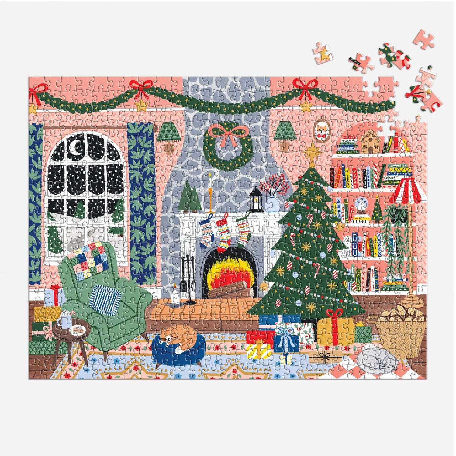 Galison Home for the Holidays adventspuslespil 500 brikker