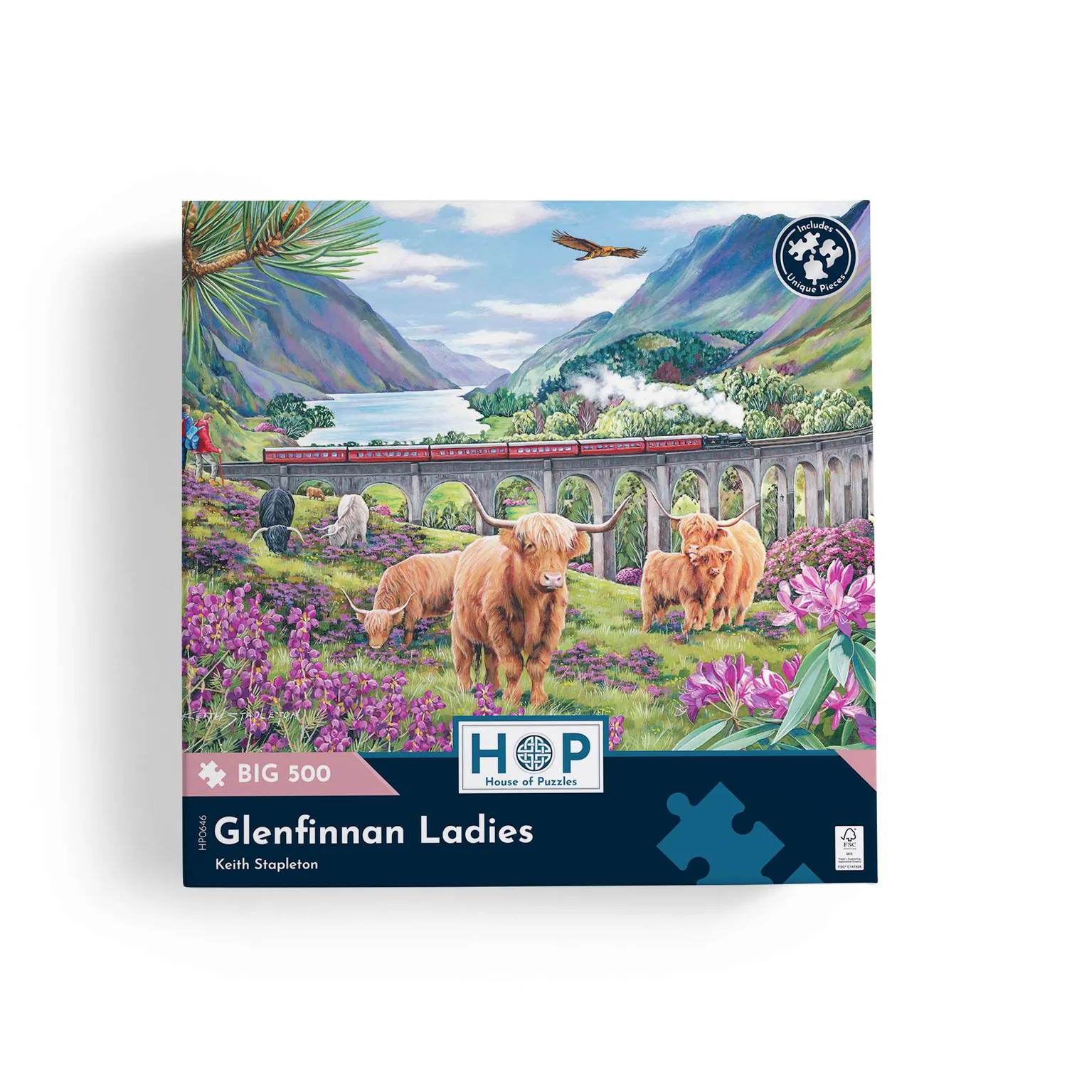 House of Puzzle BIG Glenfinnan Ladies puslespil 500 brikker XXL