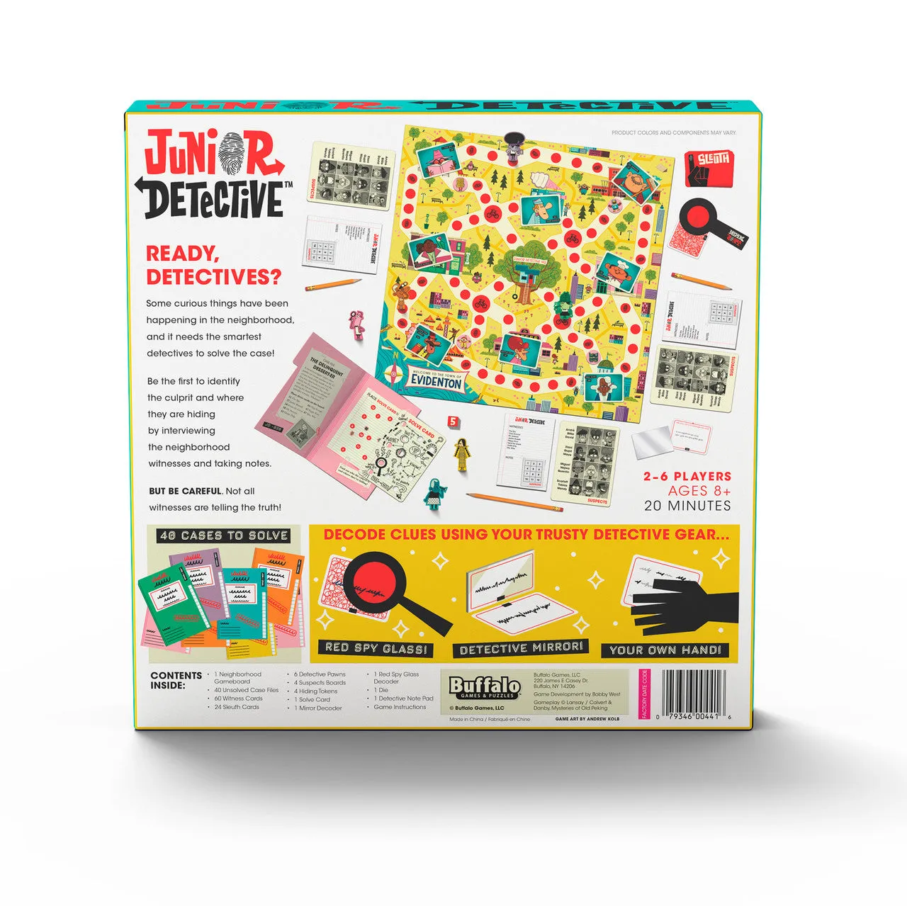 Buffalo Games Junior Detective familiespil 40 sager