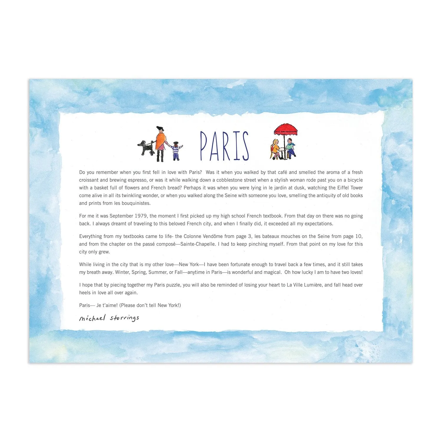 Good Puzzle Co. Michael Storrings Paris puslespil 1000 brikker bymotiv