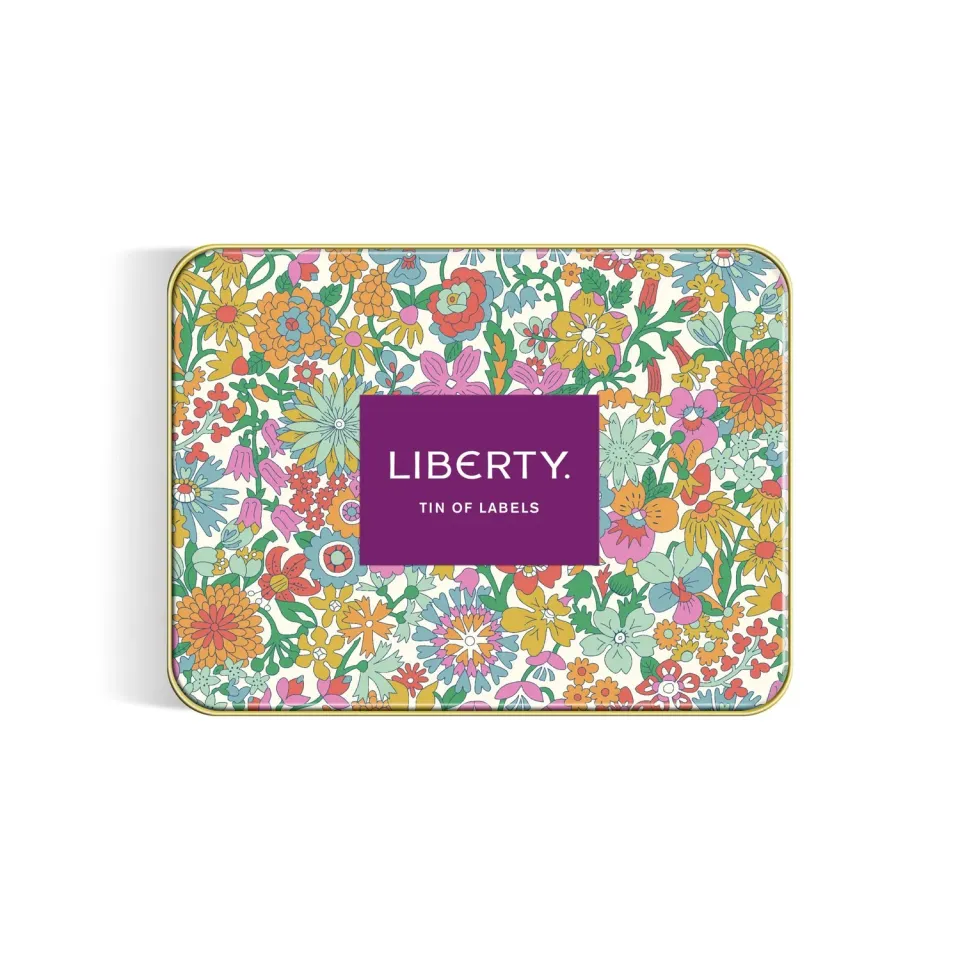 Liberty Tin of Labels gavemærker 72 stk blomster