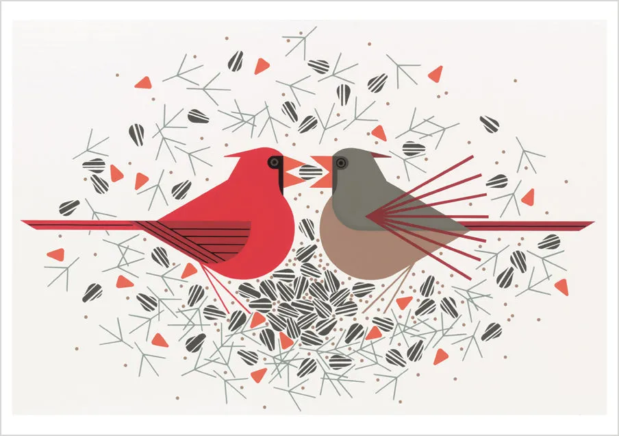 Pomegranate Charley Harper Cardinals kortsæt 20 kort