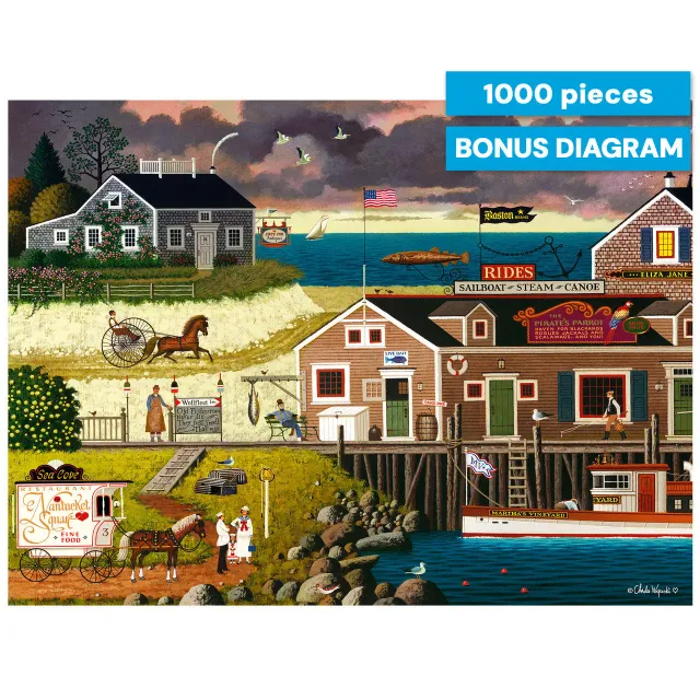 Buffalo Games Wysocki Devil Belly Bay puslespil 1000 brikker havn